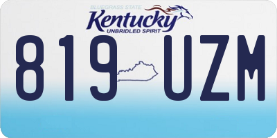 KY license plate 819UZM