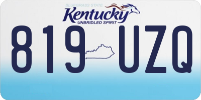 KY license plate 819UZQ