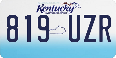 KY license plate 819UZR