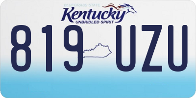 KY license plate 819UZU