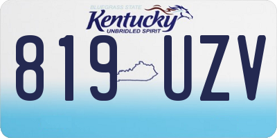 KY license plate 819UZV