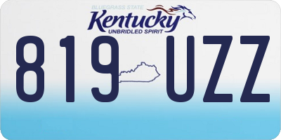 KY license plate 819UZZ
