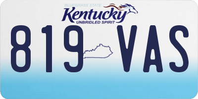 KY license plate 819VAS