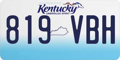 KY license plate 819VBH