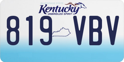 KY license plate 819VBV