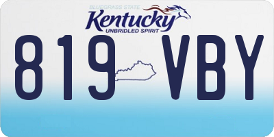 KY license plate 819VBY