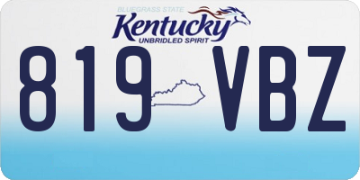 KY license plate 819VBZ