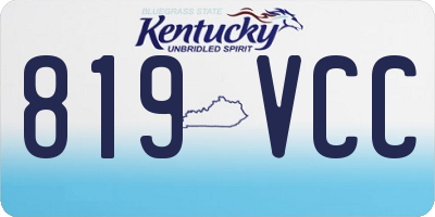 KY license plate 819VCC