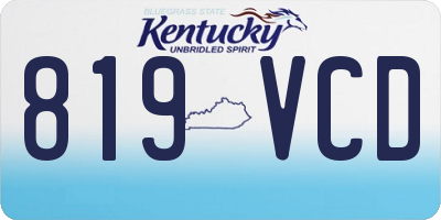 KY license plate 819VCD
