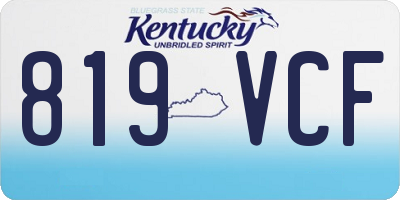 KY license plate 819VCF