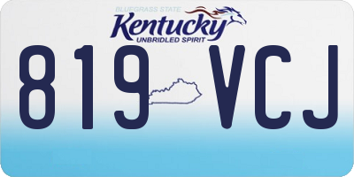 KY license plate 819VCJ