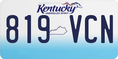 KY license plate 819VCN