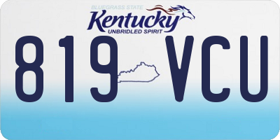 KY license plate 819VCU