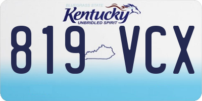 KY license plate 819VCX