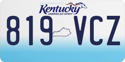 KY license plate 819VCZ