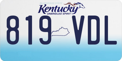 KY license plate 819VDL