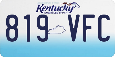 KY license plate 819VFC