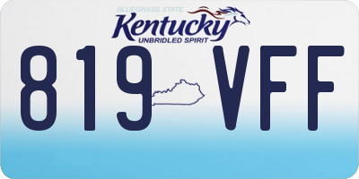 KY license plate 819VFF