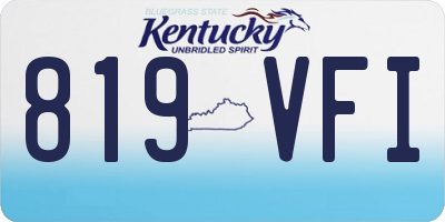 KY license plate 819VFI