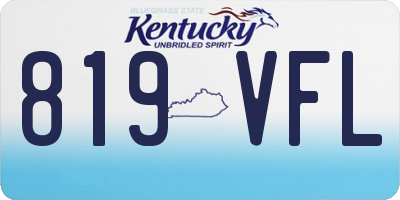 KY license plate 819VFL