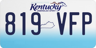 KY license plate 819VFP