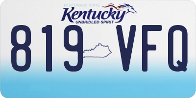 KY license plate 819VFQ