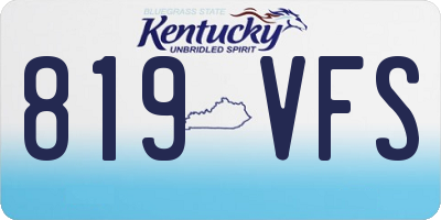 KY license plate 819VFS