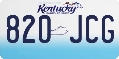 KY license plate 820JCG