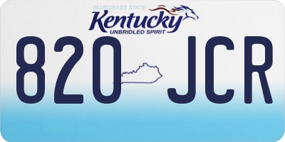 KY license plate 820JCR
