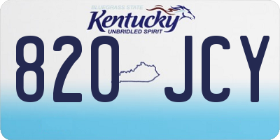 KY license plate 820JCY