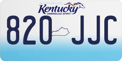 KY license plate 820JJC