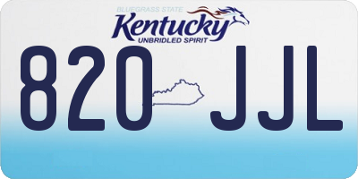 KY license plate 820JJL