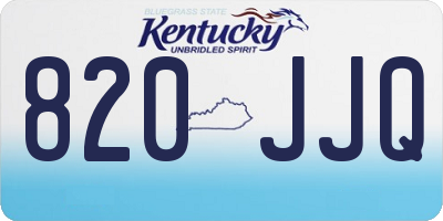 KY license plate 820JJQ