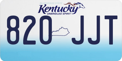 KY license plate 820JJT