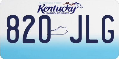 KY license plate 820JLG