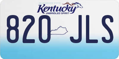 KY license plate 820JLS