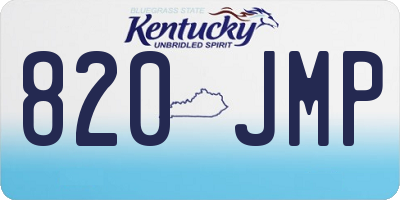 KY license plate 820JMP