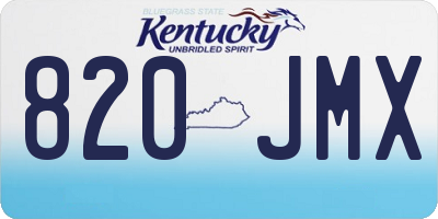 KY license plate 820JMX