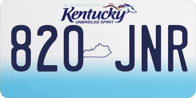 KY license plate 820JNR