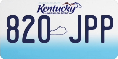 KY license plate 820JPP