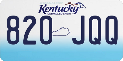 KY license plate 820JQQ