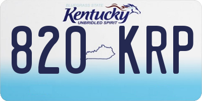 KY license plate 820KRP