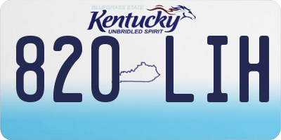 KY license plate 820LIH