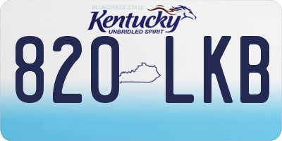KY license plate 820LKB