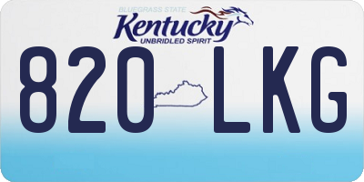 KY license plate 820LKG