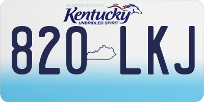 KY license plate 820LKJ