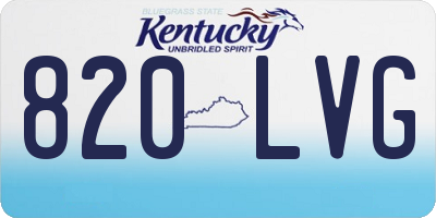 KY license plate 820LVG