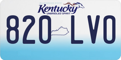 KY license plate 820LVO