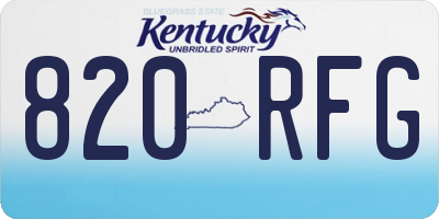 KY license plate 820RFG