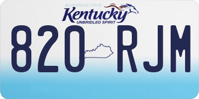KY license plate 820RJM
